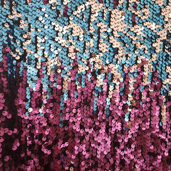 Shein BAE Open Front Contrast Fuzzy Sequin Coat. XL. NWOT - Picture 5 of 10